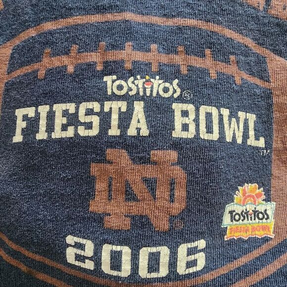 Nike 2006 Notre Dame Fiesta Bowl Tostitos blue short sleeve t-shirt size L - Picture 2 of 8